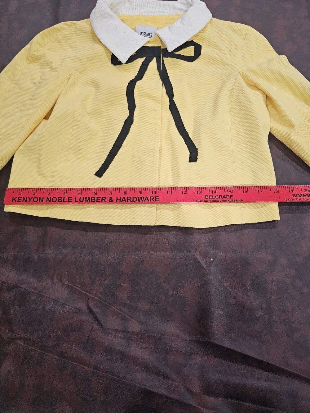 N Yellow And Black Moschino Jacket Vintage Sz 10 - Picture 7 of 9